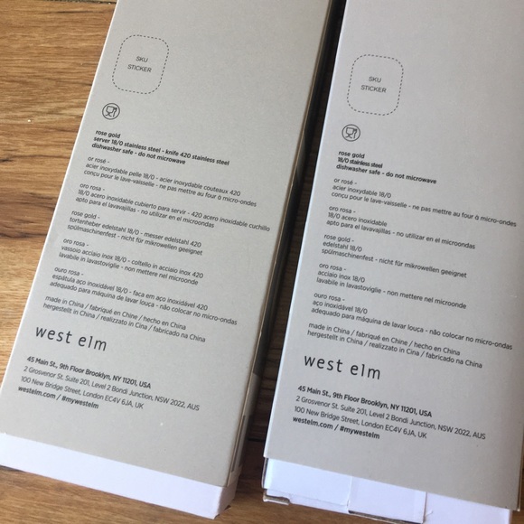 NIB West Elm Rose Gold Cheese Spreader Set - Picture 10 of 10